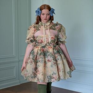 Butter Rose Shrug Puff Dress